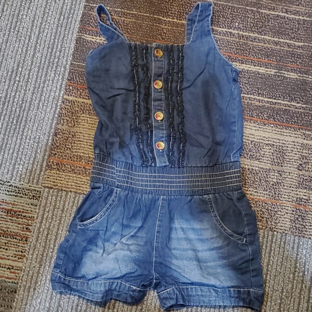 Girls Denim Romper Sz 5